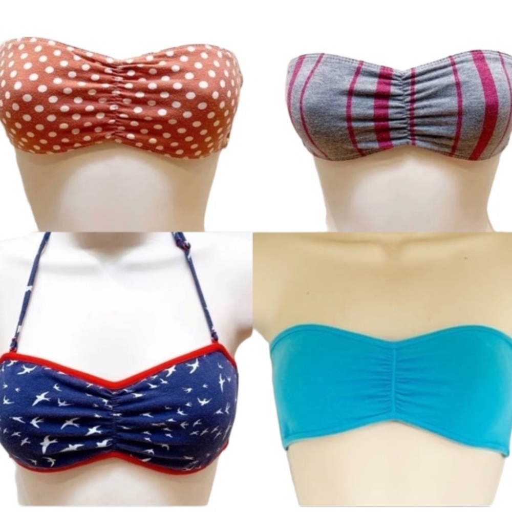 Assorted aerie strapless bandeau top bundle of four size XS-M